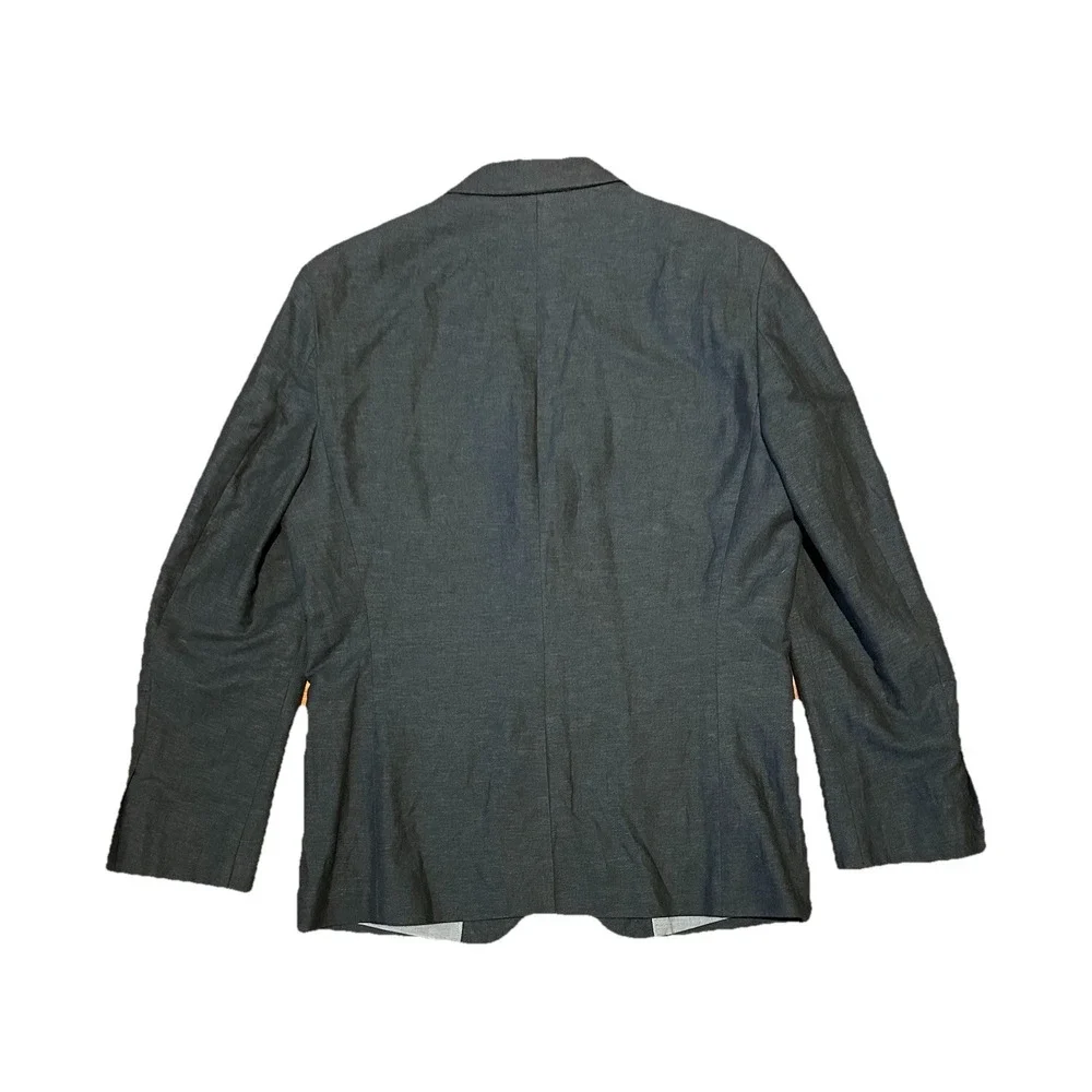 Banana Republic Blazer Linen Cotton Blend Navy Blue Jacket 42R‎ Tailored Fit